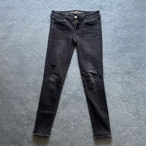 American Eagle Black Jeggings. Size 10 X-Long.